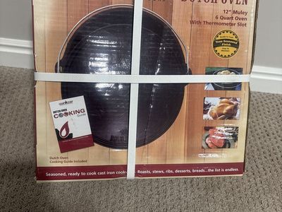 New 12” 6 qt pre-seasoned Camp Chef Dutch Oven