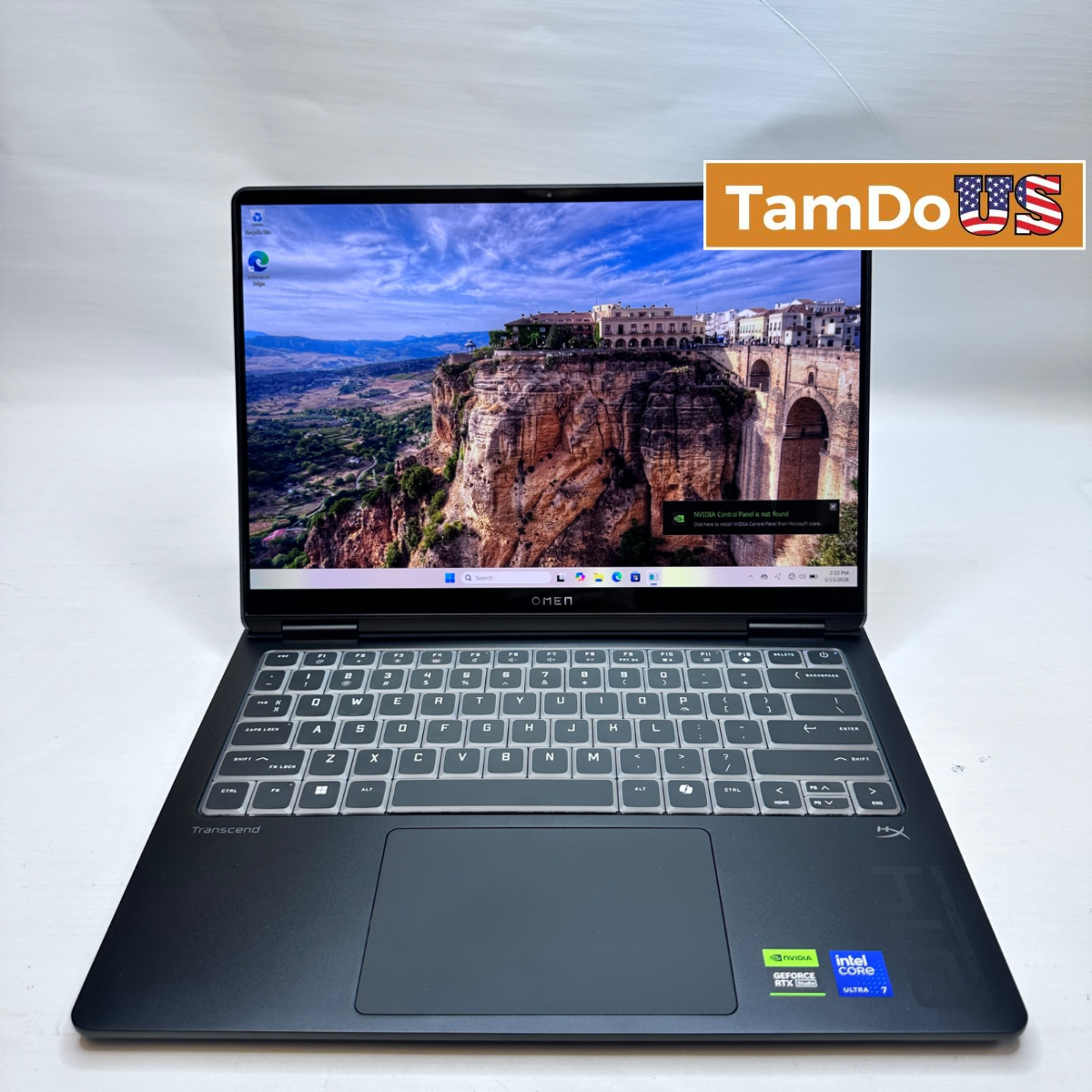 HP OMEN Transcend 14 Laptop, 14" 3K OLED, Ultra 7 255H, 32GB, 1TB, RTX 5060 8GB