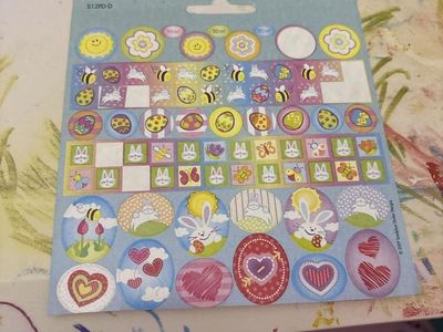 Sandylion Easter Bunny & Bee Heart Sticker Sheet