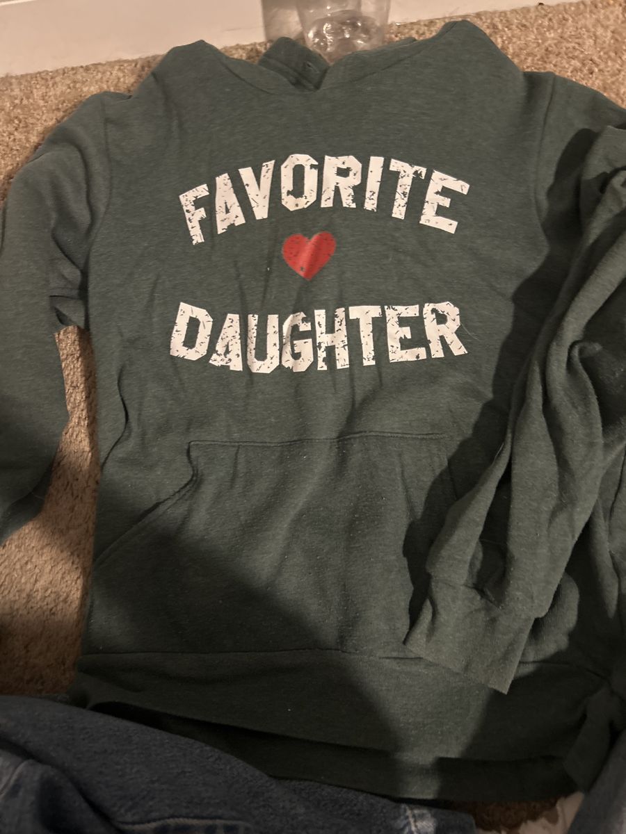 Green "Favorite Daughter" Hoodie - Size Small, Cotton/Polyester Blend