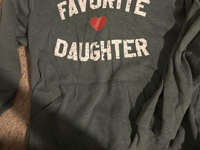 Green "Favorite Daughter" Hoodie - Size Small, Cotton/Polyester Blend
