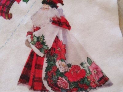 Vintage 1993 Tartan Santa by Carol for Daisy Kingdom Christmas Fabric Panel