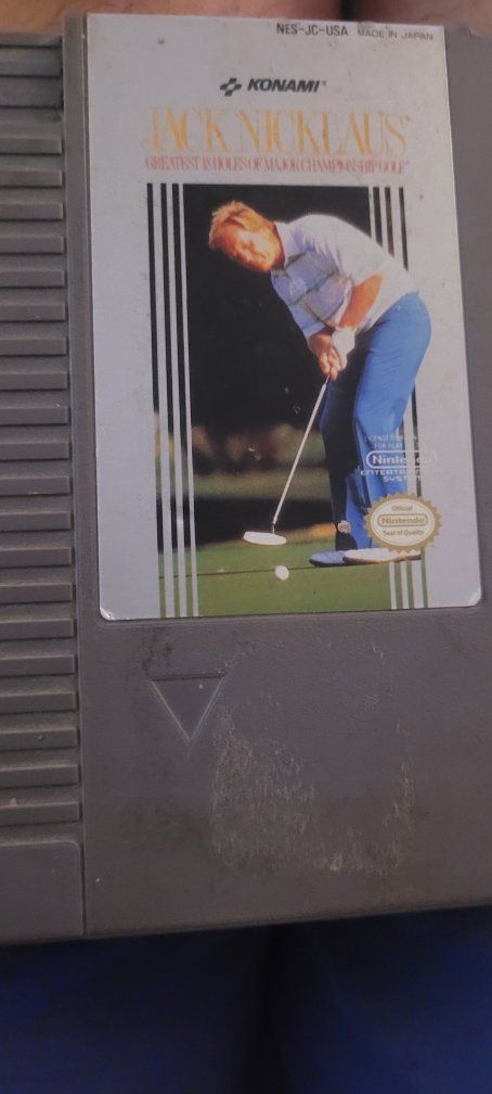 Jack Nicklaus' Greatest 18 Holes of Major Championship Golf NES Game Cartridge