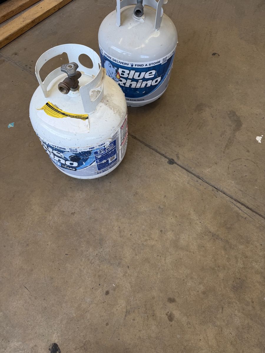 Empty propane can