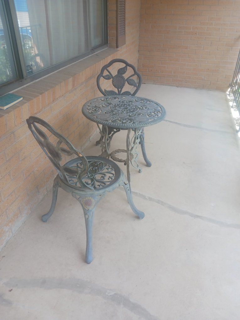 sunflower patio table & two chairs
