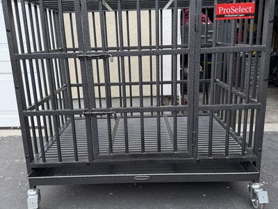 Steel dog cage