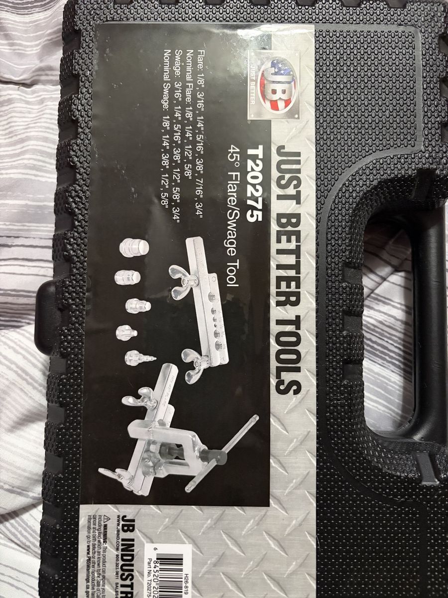 JB Just Better Tools T20275 45 Degree Flare/Swage Tool Kit - HVAC/Automotive Flaring & Swaging