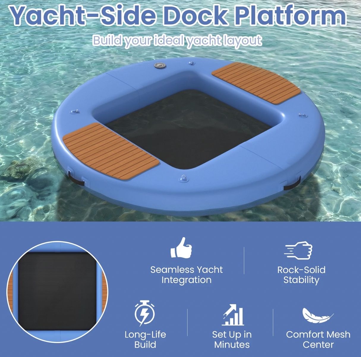 NEW IN BOX — 8’ Floating Dock! Platform