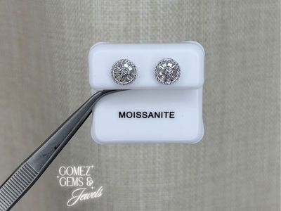 Sterling Silver Moissanite Earrings