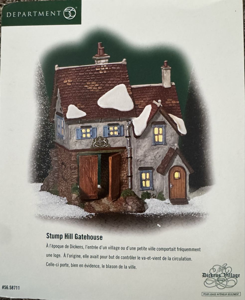 Department 56 Dickens' Village Stump Hill Gatehouse Christmas Village