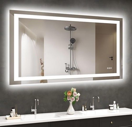 New - Hivone 48x32 LED Bathroom Mirror, w/ Lights,