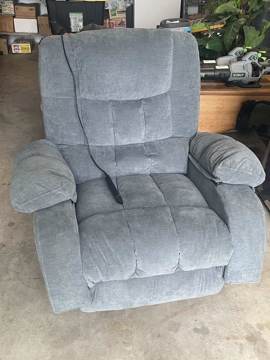 Blue Power Recline Electric Chair