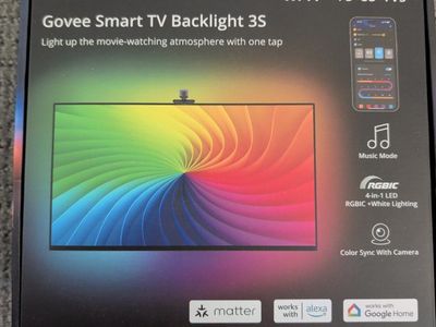 Govee Smart TV Backlight 3S Wi-Fi for 75'-85' TVs RGBIC Lighting