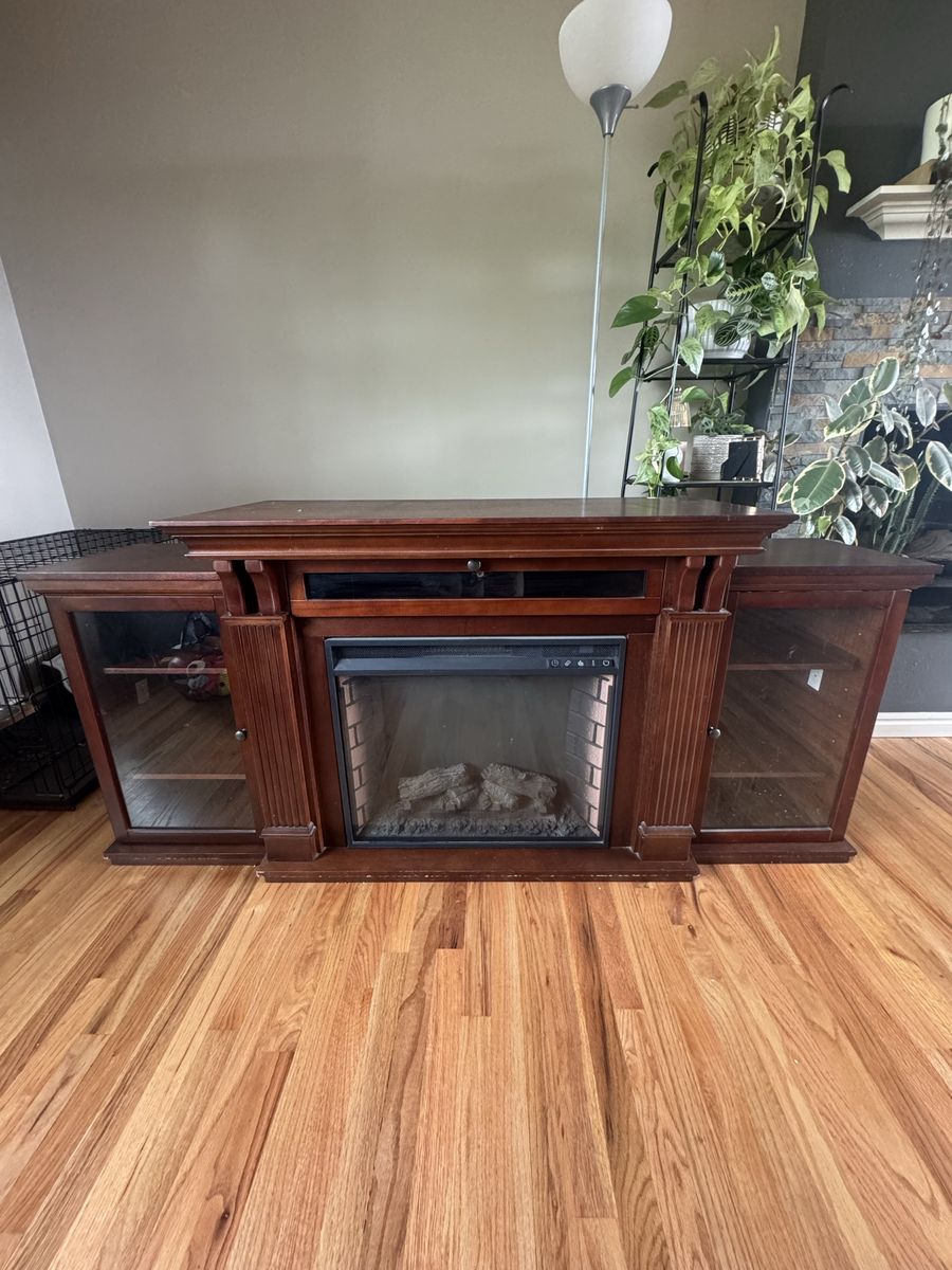 Entertainment Center With Fireplace