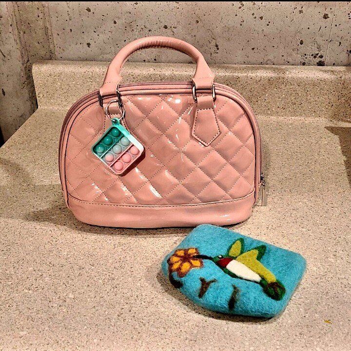 Pink Purse + Hummingbird Wallet