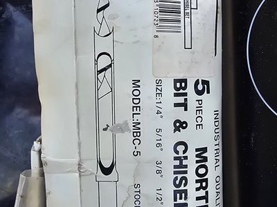 Jet drill press mortising bit and chisel set