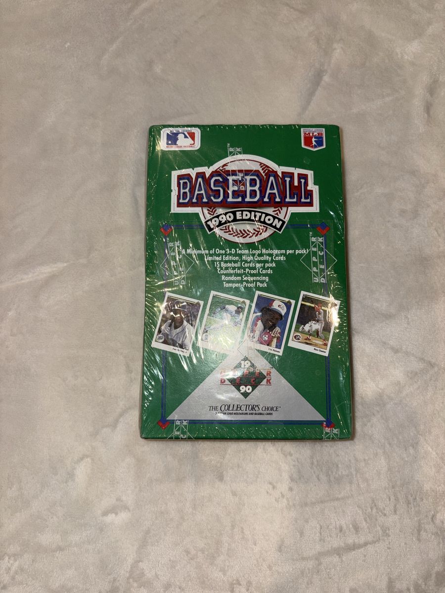 1990 Upper Deck Baseball Low Series Wax Box - 36 Packs, Factory Sealed, The Collector's Choice