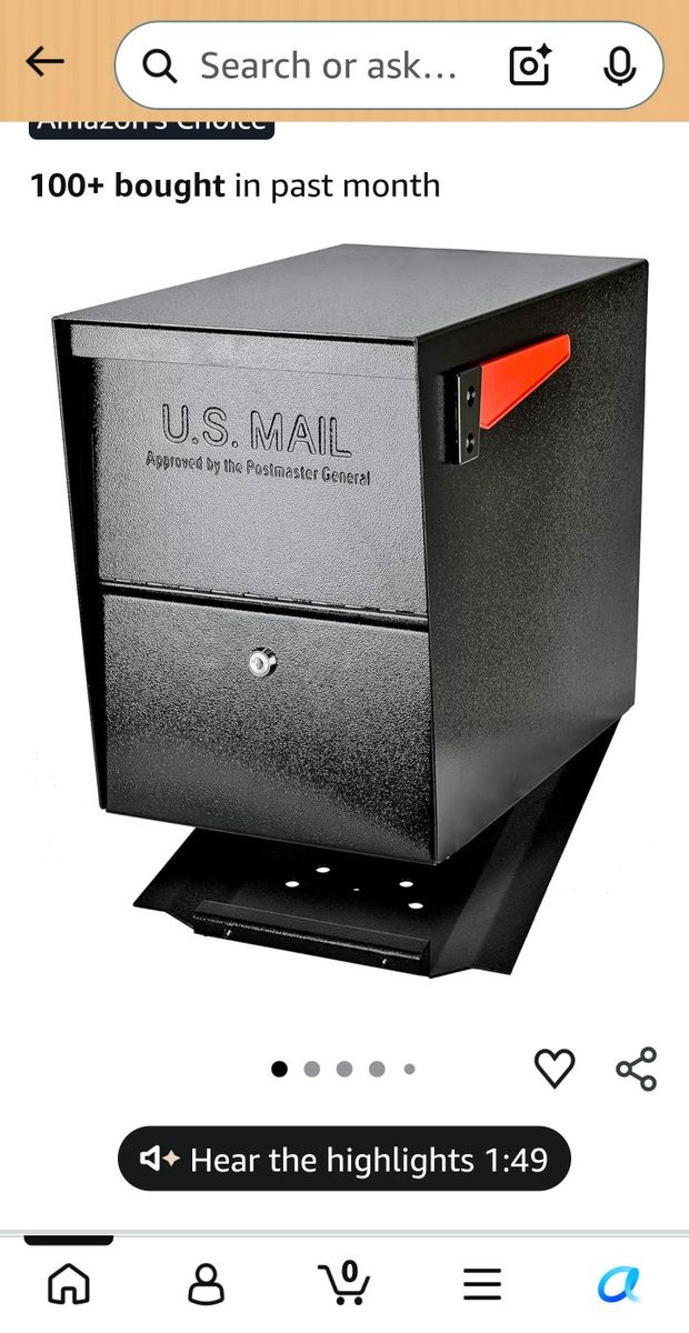 Curbside mailbox