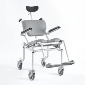 Adjustable Mobility Medical Shower Commode Chair with Headrest and Wheels