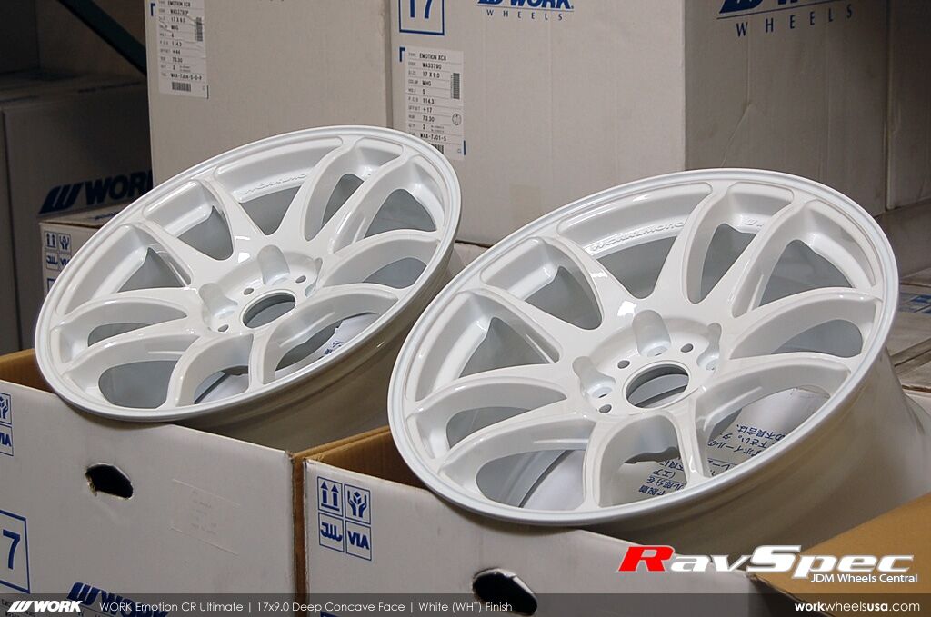 Kiwami Deep Concave Wheels 18x9.5 +38 offset 5x100 in White WCK189538ZWHT Subaru WRX STI BRZ FRS FR-S Toyota 86
