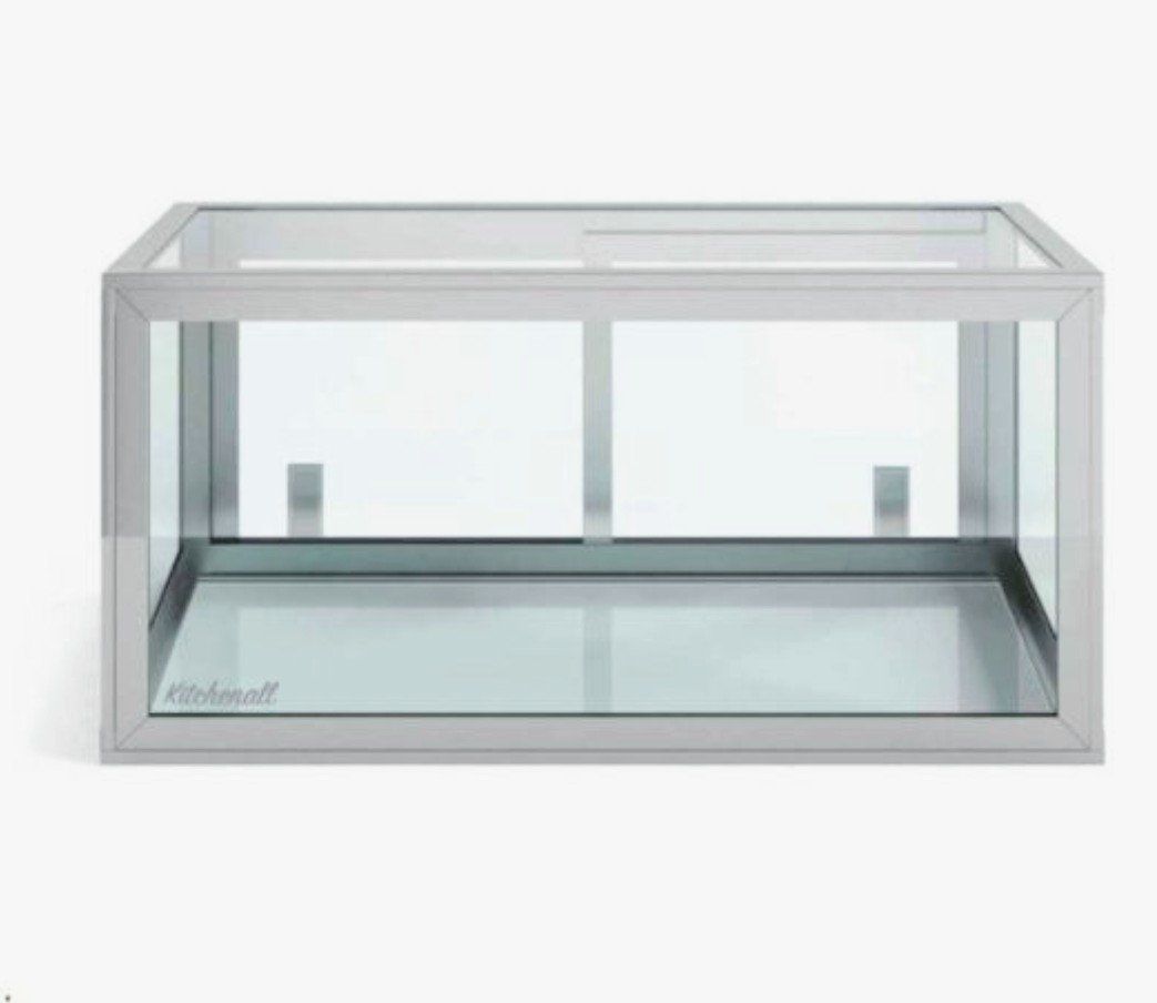 Custom Glass Retail Display Case 18×18×8 – Sliding Door + Lock, 
 2 available