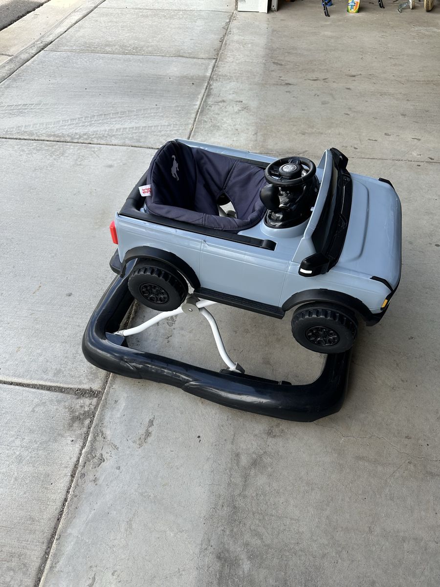 Kids2 Ford Bronco 3-in-1 Ways to Play Walker - Grey Baby Activity Walker