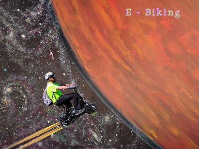 E - Biking - Canvas Print