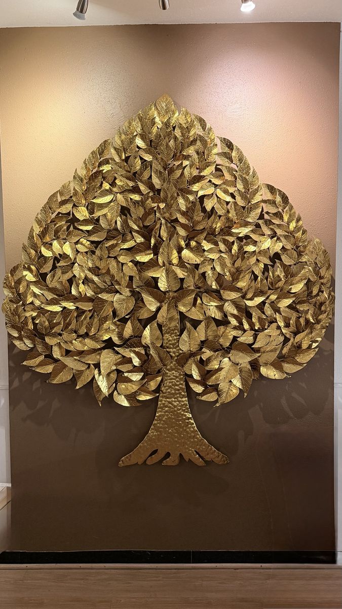 Exclusive 14K Gold Leaf Bodhi Tree Wall Sculpture (62" x 72")