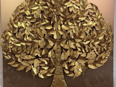 Exclusive 14K Gold Leaf Bodhi Tree Wall Sculpture (62" x 72")
