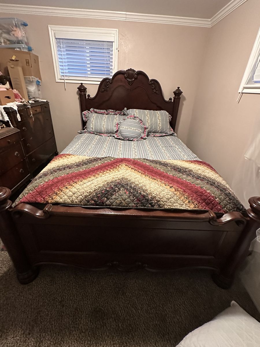 Beautiful Wooden Queen Bed