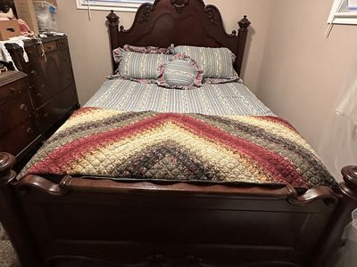 Beautiful Wooden Queen Bed