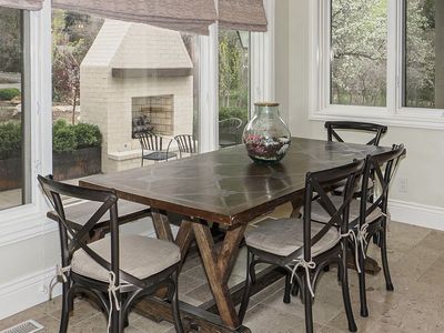 Rustic Wooden Dining Table and Bench