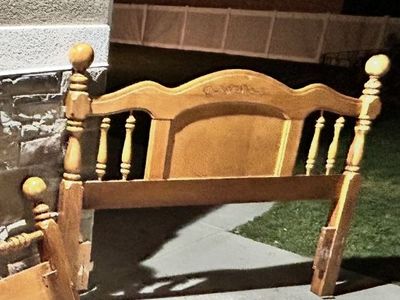 Queen Oak Headboard, footboard and frame