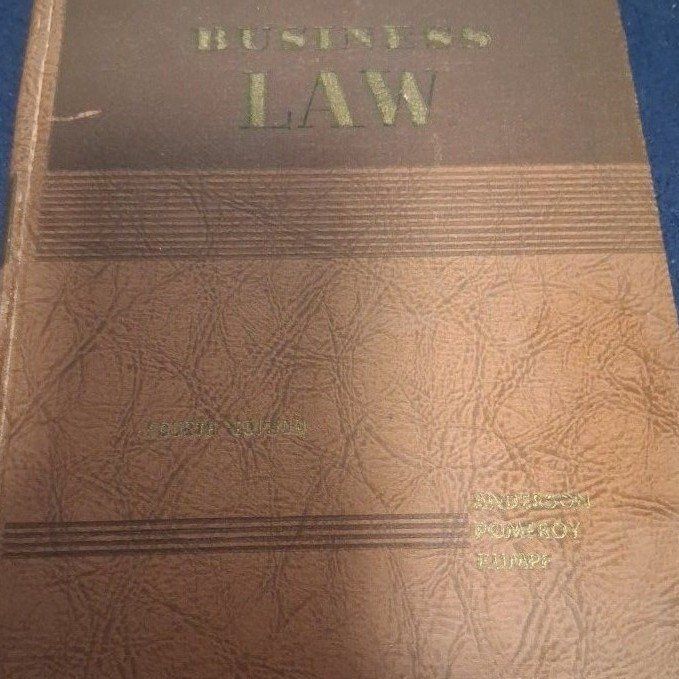 vintage 1952 business law book 4rth edition $10