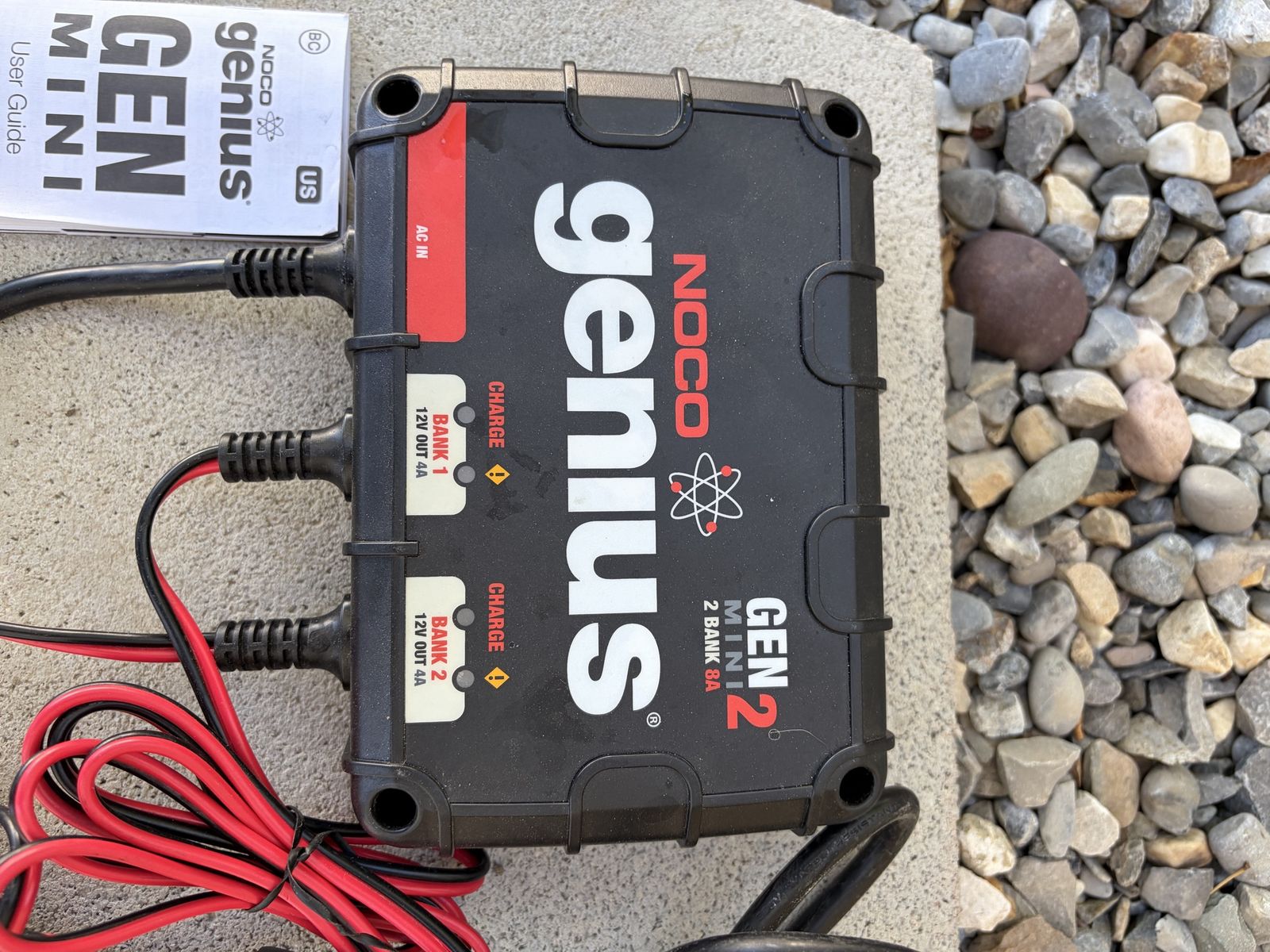 NOCO Genius GEN MINI 2 On-Board Battery Charger 2-Bank 8A (4A Per Bank) 12V