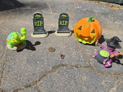 Halloween fish tank décor.