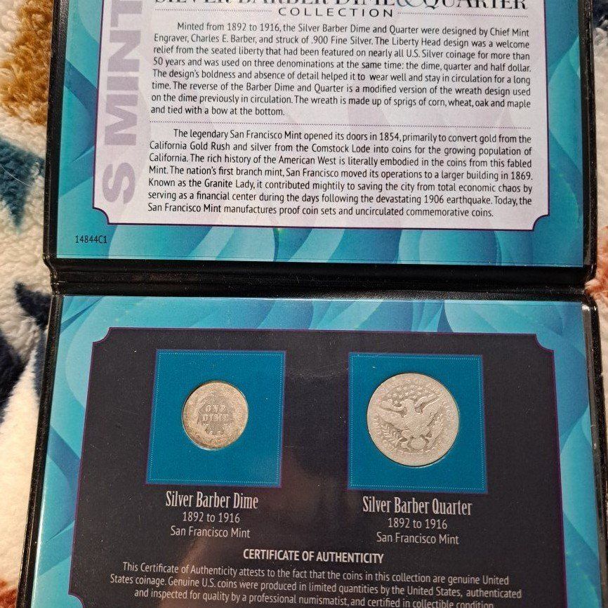 Barber Dime and Quarter