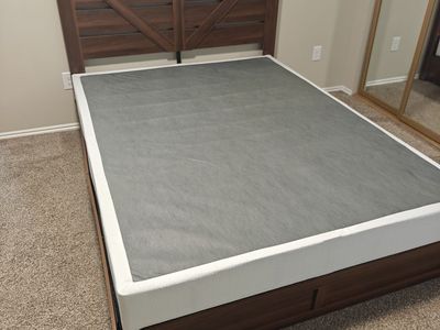 Queen size bedframe with box spring
