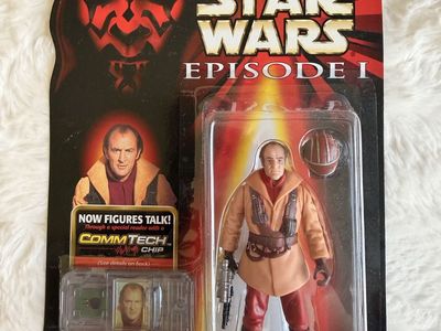 Star Wars Episode I Ric Olie Action Figure CommTech Chip Helmet Naboo Blaster Hasbro 1999