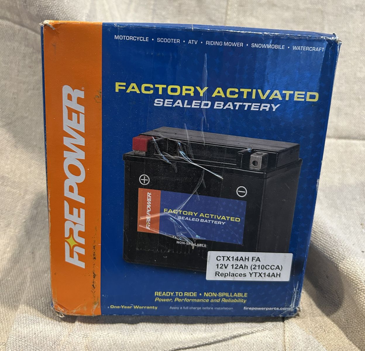 New Fire Power 12V Battery for Scooters, ATVs, & Power Equipment