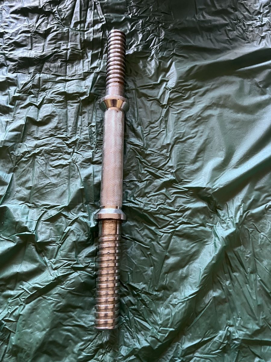 Standard Spinlock Dumbbell Bar Handle with Knurled Grip