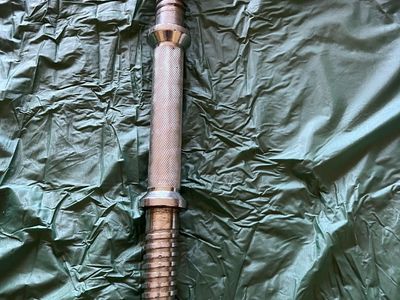 Standard Spinlock Dumbbell Bar Handle with Knurled Grip