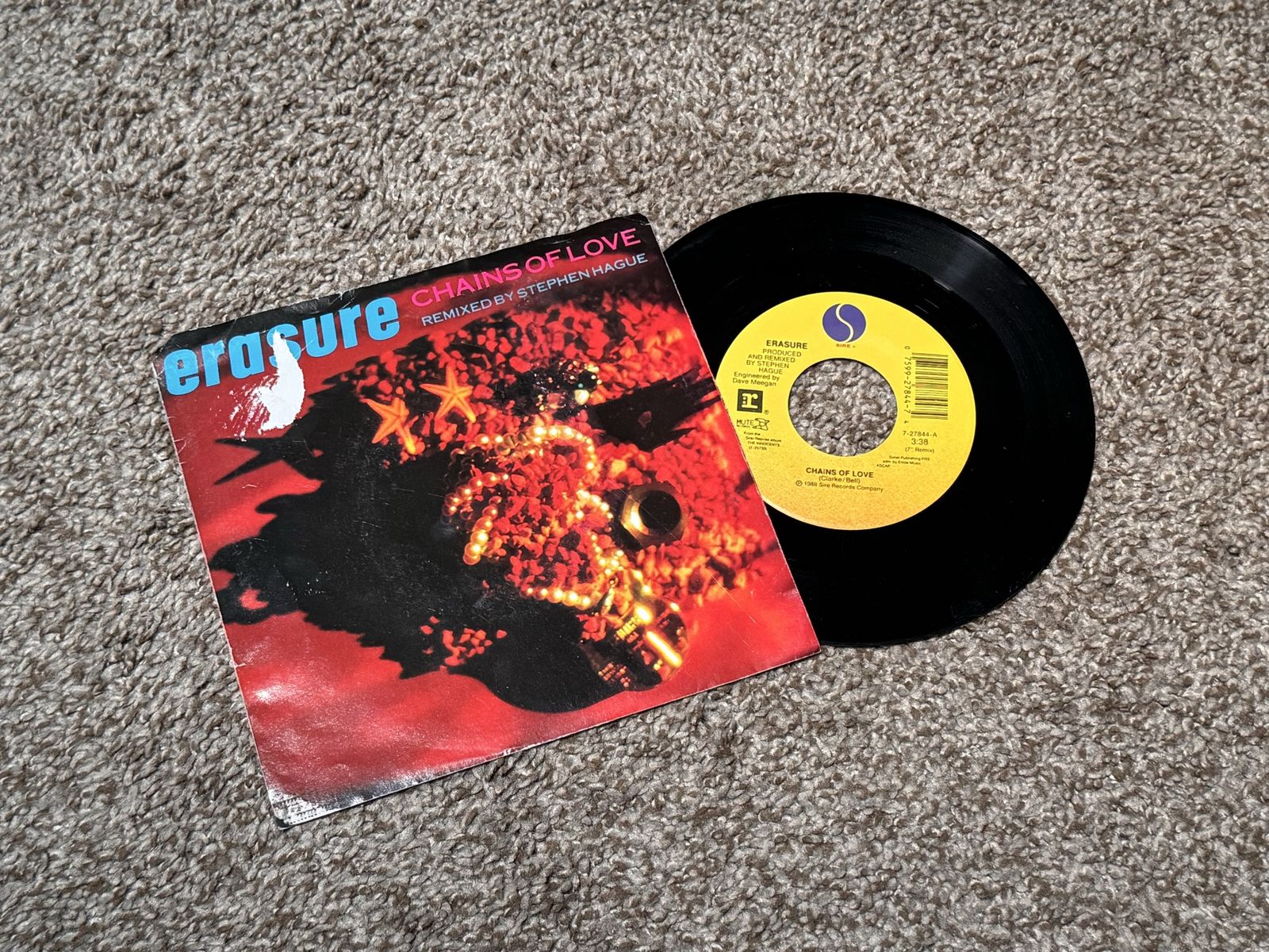 7” Erasure Chains of Love Vinyl 45 RPM Record Single 1988