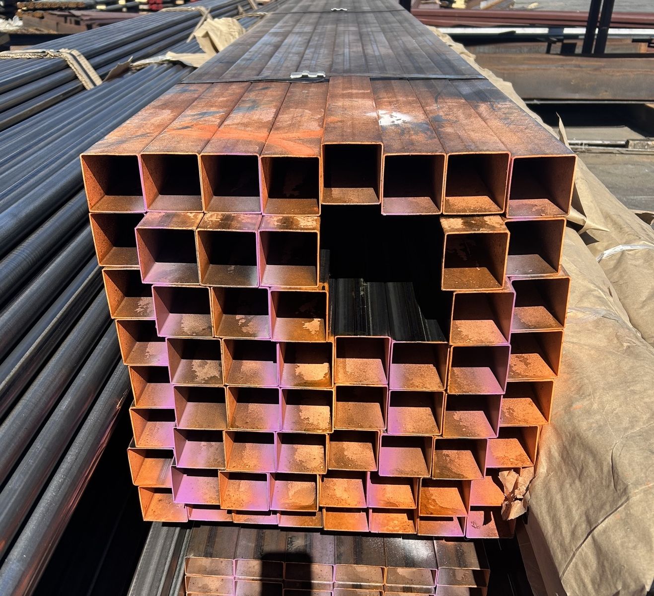 LIMITED OFFER! Surplus Steel Square Tubing 2-1/2 x 2-1/2 x 16 Gauge x 20' - $33.95 each