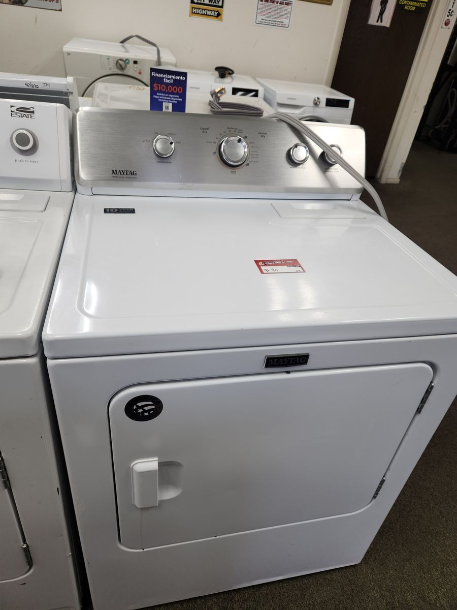 Maytag White Electric Dryer with Top Control Console - W-Warranty