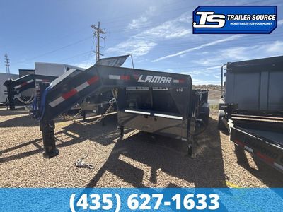 7x16 Lamar DT Gooseneck Dump Trailer - 36" Sides - 14K GVWR - Telescopic