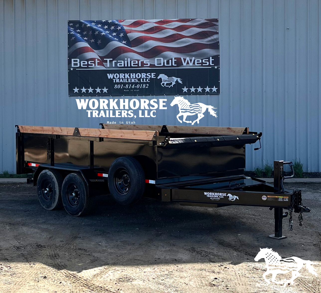 14' Workhorse Dump Trailer-15K *SPARE TIRE* COMPARABLE TO SOUTHLAND & DIAMOND C TRAILERS