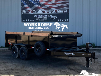 14' Workhorse Dump Trailer-15K *SPARE TIRE* COMPARABLE TO SOUTHLAND & DIAMOND C TRAILERS