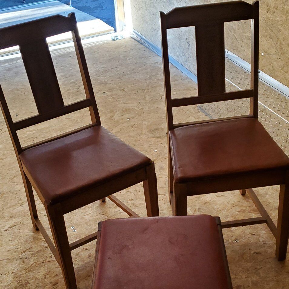 Antique chairs and stool