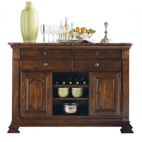 Wooden Buffet and Server with Wine Storage